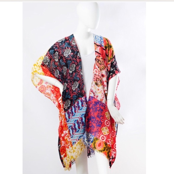 Last 1 ! New Boho Floral Kimono Cardigan - Picture 5 of 6